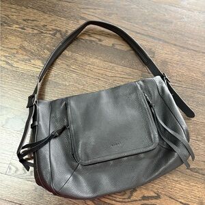 Black Leather Shoulder Bag